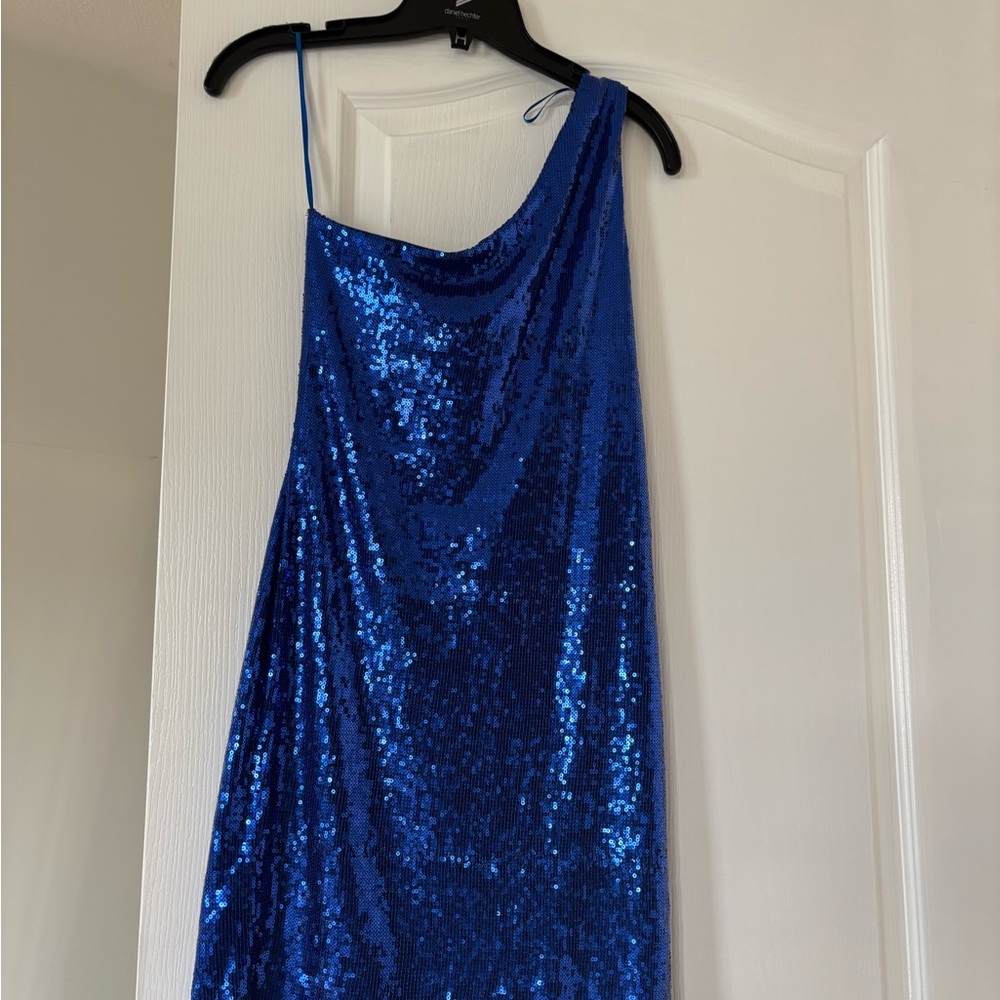 Something Navy Blue Sequin Dress